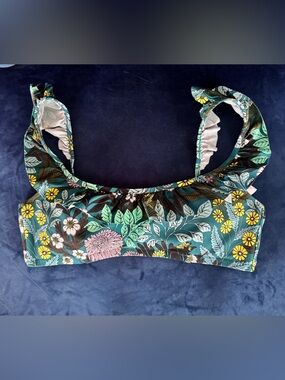 J. Crew x Abigail Borg Prairie Moonlight Bathing Suit Top Size Medium